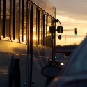 Bus sunset