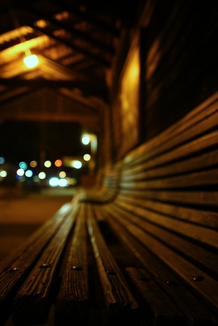 Bench at night