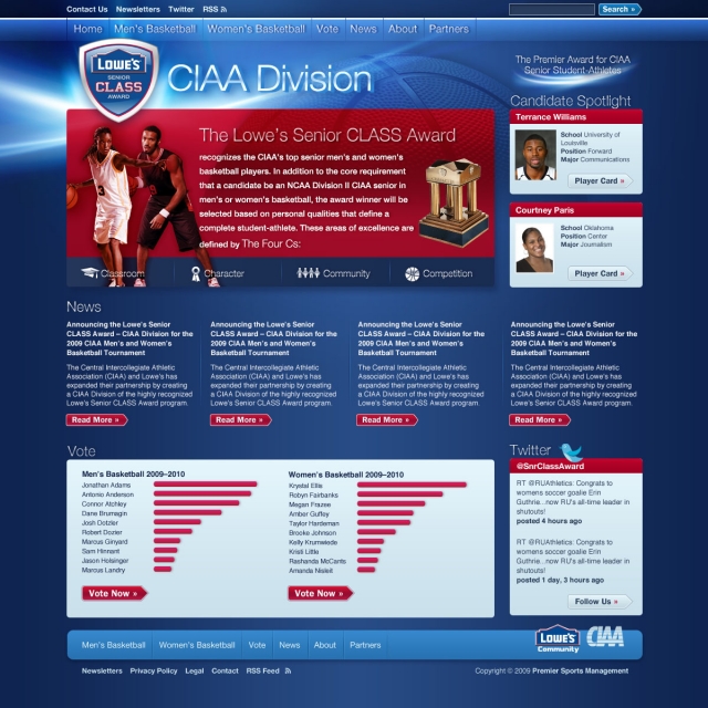 Senior CLASS Award CIAA Division